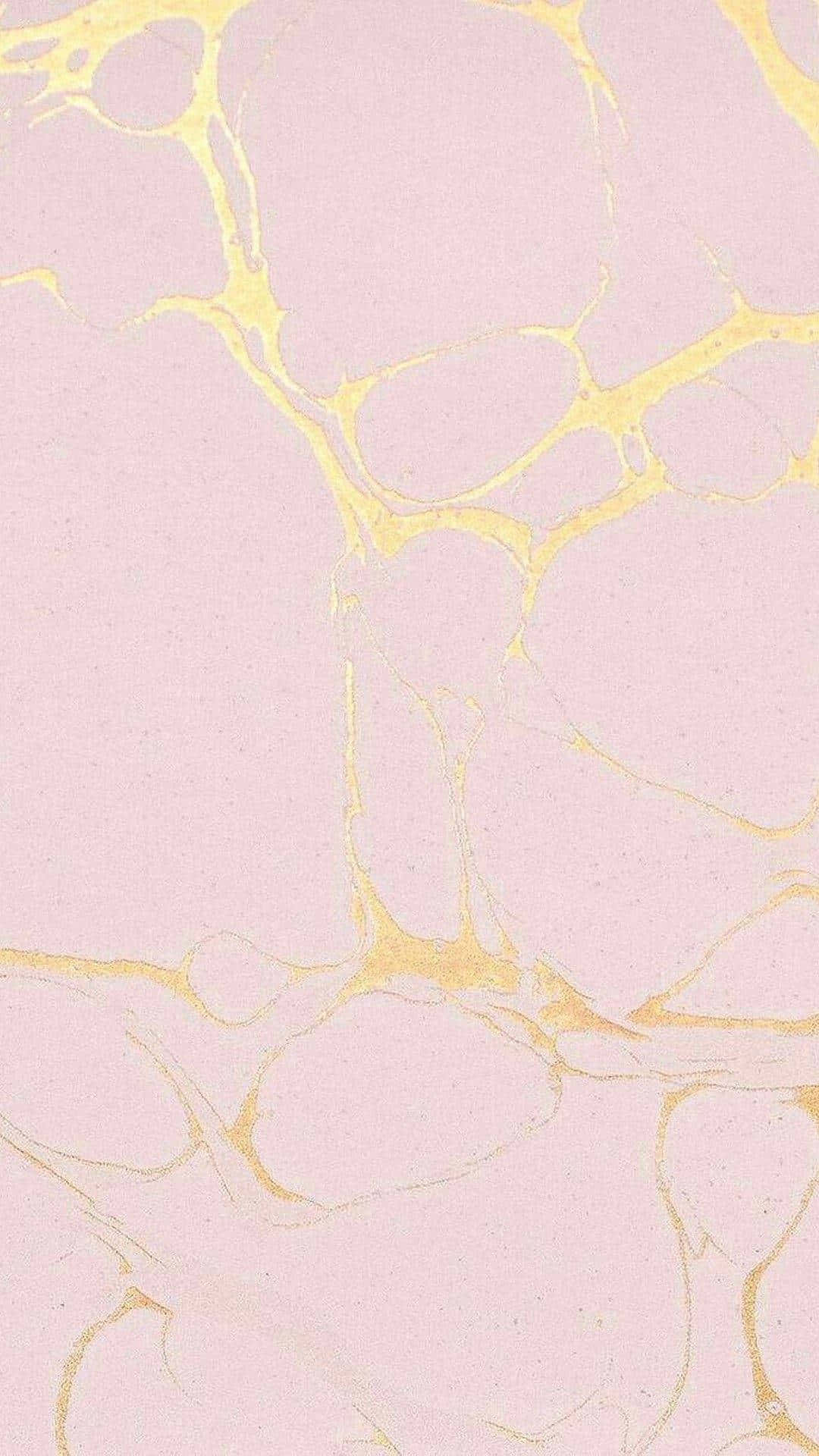 pink marble, gold paint, delicate golden vein-like patterns, Full HD Phone Wallpaper