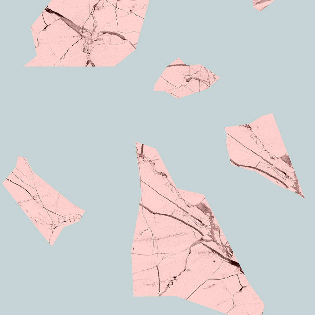 pink marble, mint green background, minimalist abstract composition, HD Desktop Wallpaper