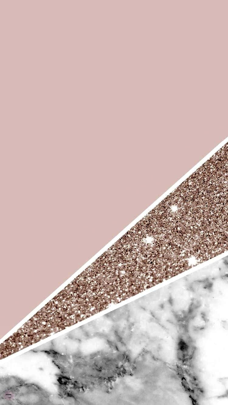 dusty rose, rose gold glitter, black and white marble textures, HD Phone Wallpaper