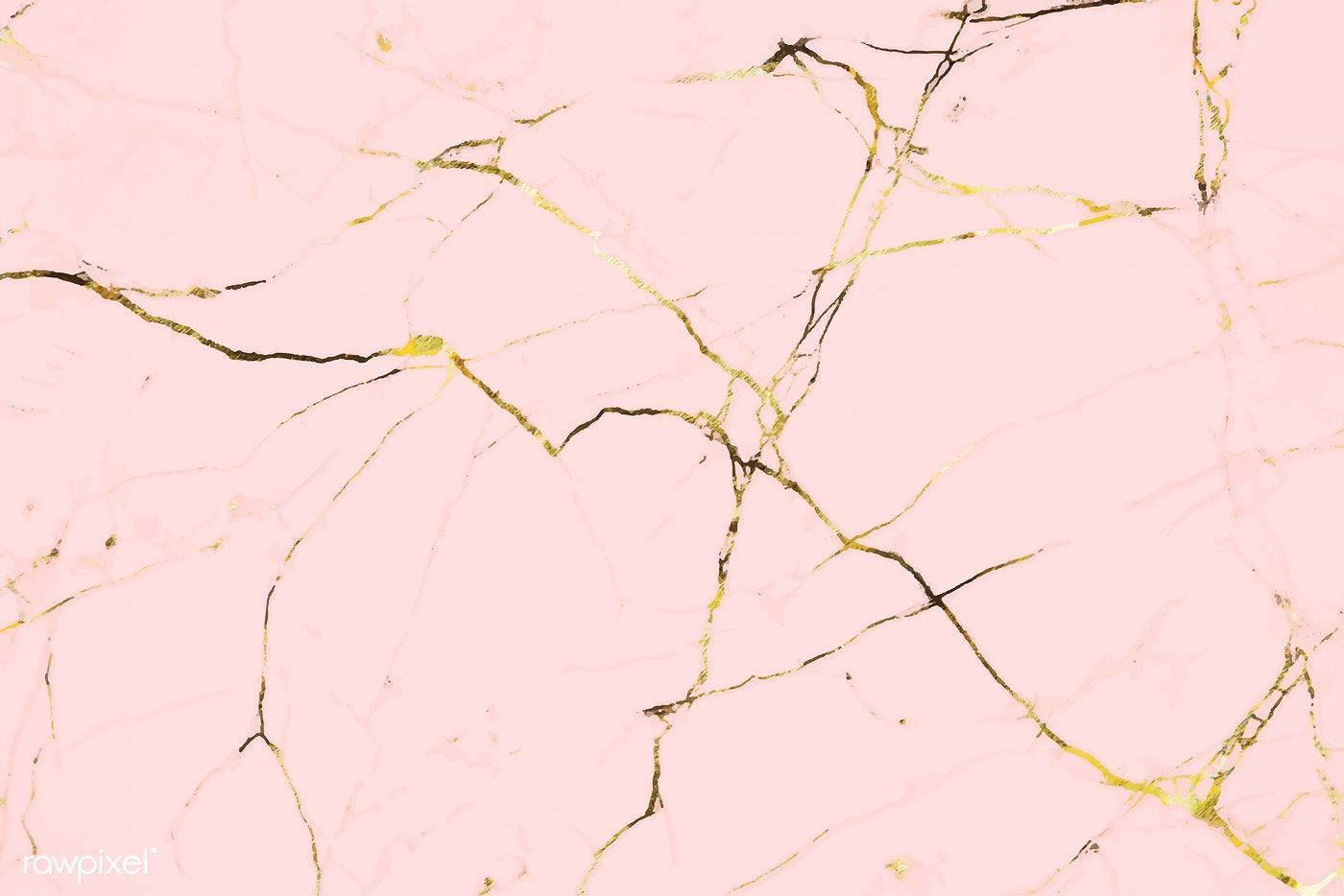 Pink Gold Marble, soft pink marble, elegant golden veins, HD Desktop Wallpaper
