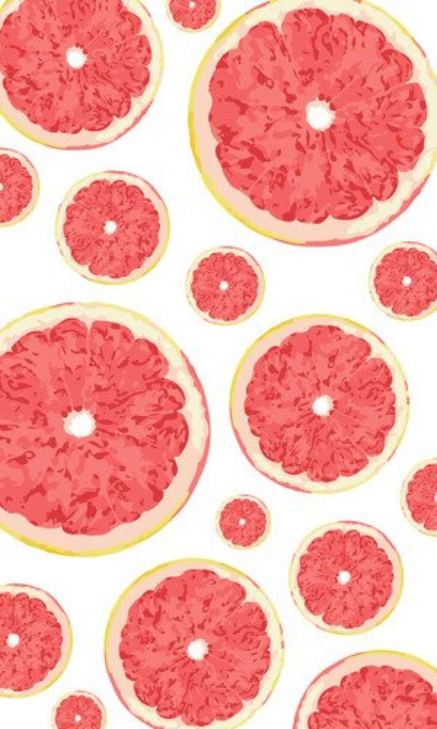 Pink Grapefruit, pink grapefruit slices, repeating pattern, HD Phone Wallpaper