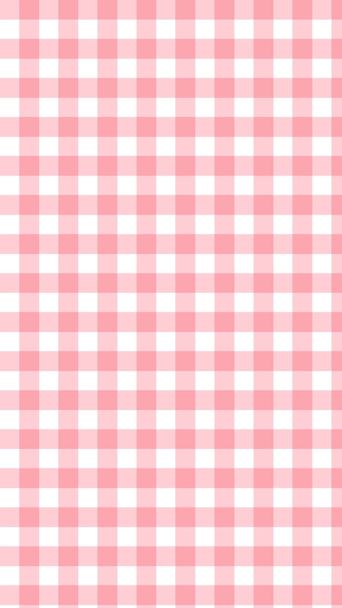 pink grid, soft pink, white gingham check pattern, Full HD Phone Wallpaper