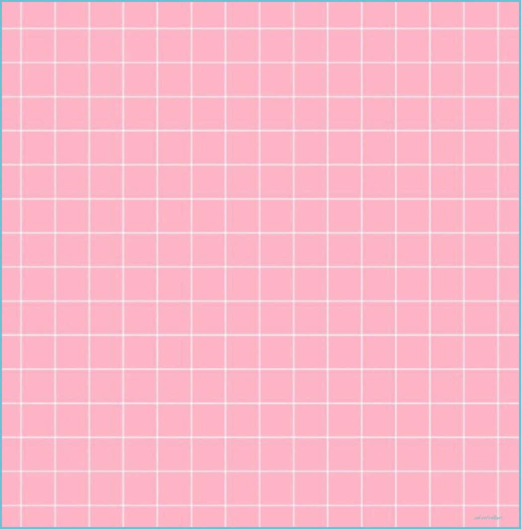 Pink Grid, soft pink background, crisp white grid pattern, SD Phone Wallpaper