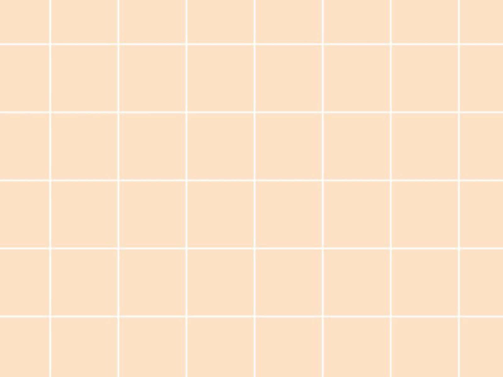 pastel aesthetic grid, soft beige tiles, crisp white grout lines, HD Desktop Wallpaper