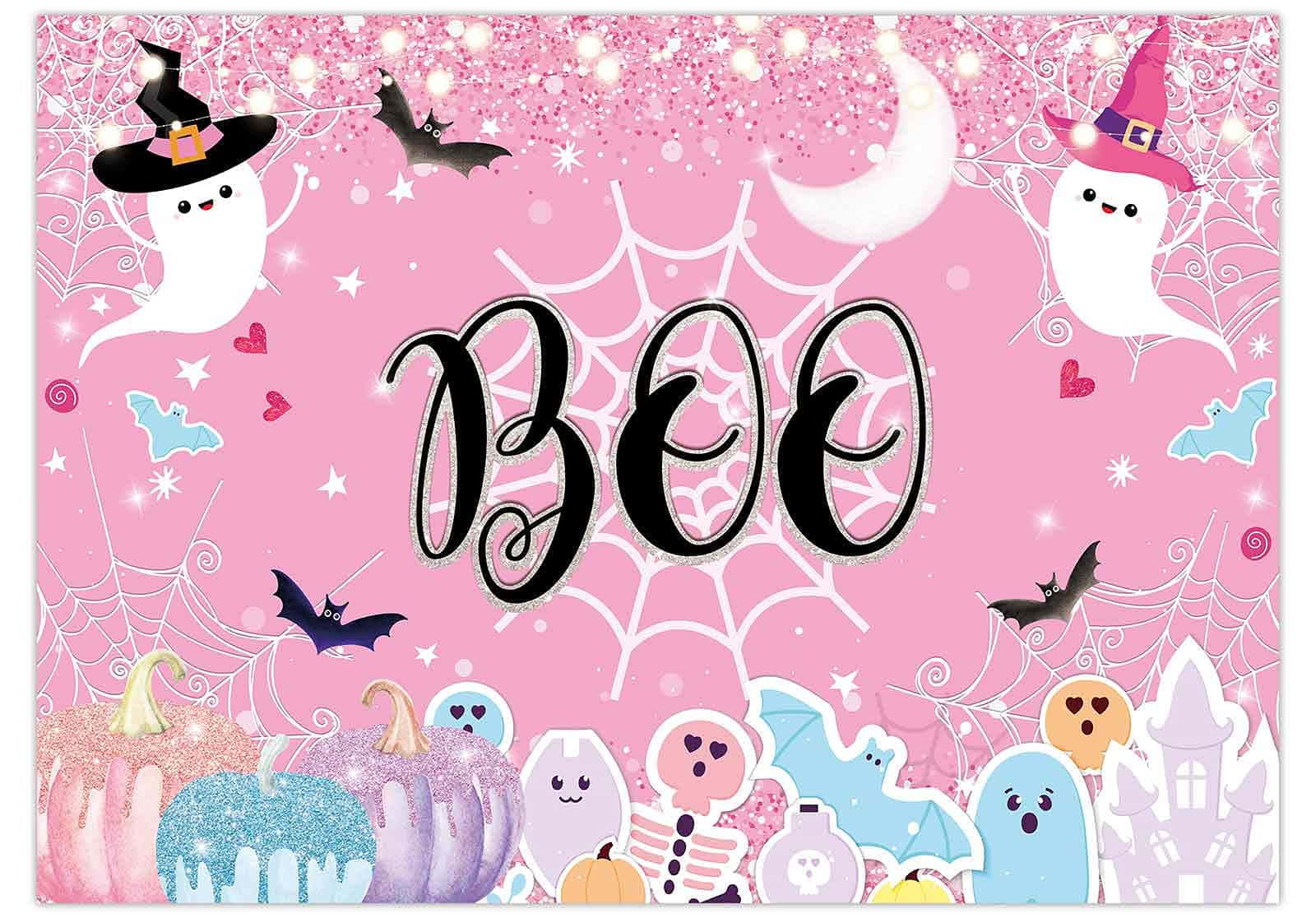 Pink Halloween, ghost, boo, HD Desktop Wallpaper