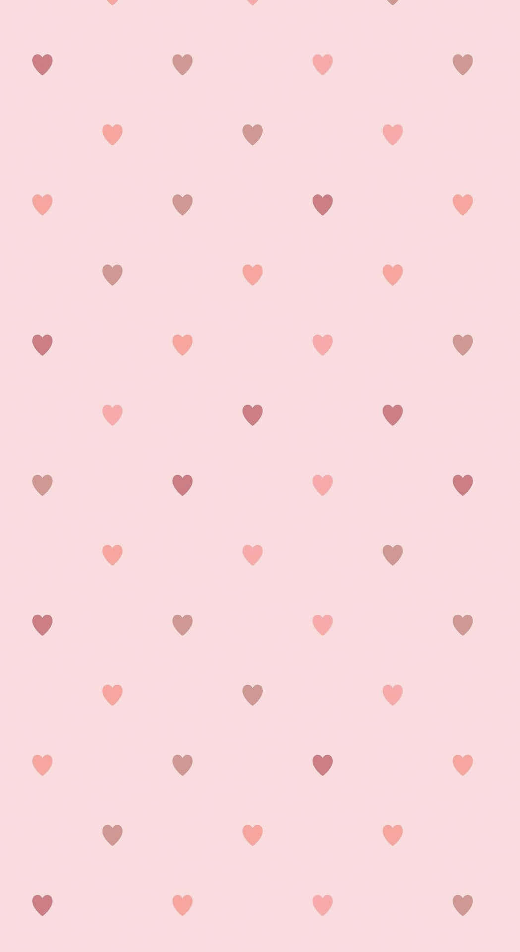 pink heart pattern, pastel hearts, rose, Full HD Phone Wallpaper