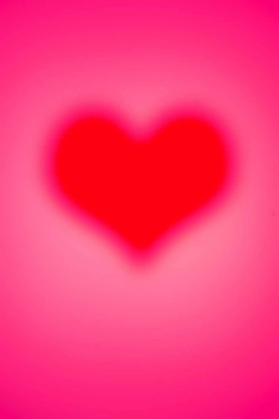 Pink Heart Aura, red heart, gradient pink background, HD Phone Wallpaper