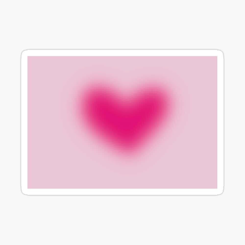 Pink Heart Aura, soft pink heart shape, blurred edges, SD Desktop Wallpaper