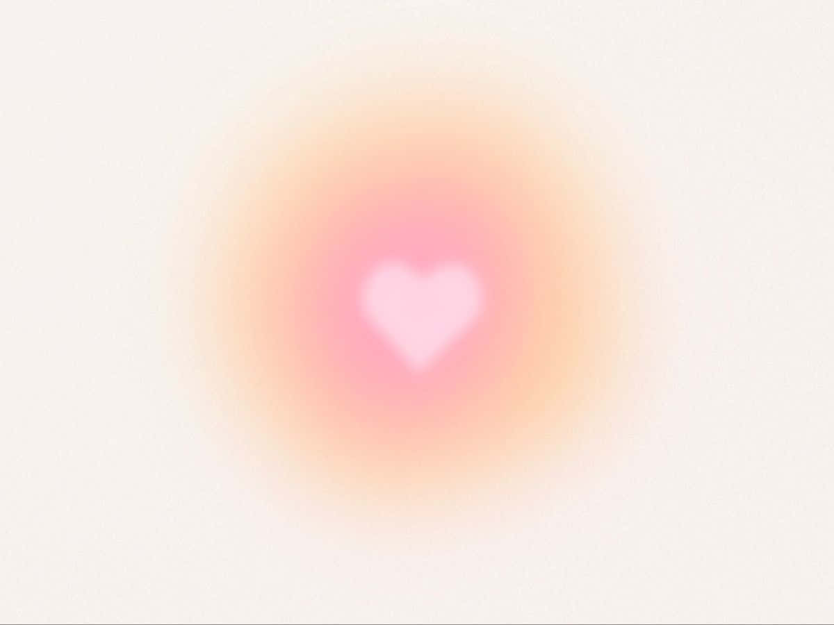 Soft Pink Heart Aura, warm pink, peach hues, SD Desktop Wallpaper