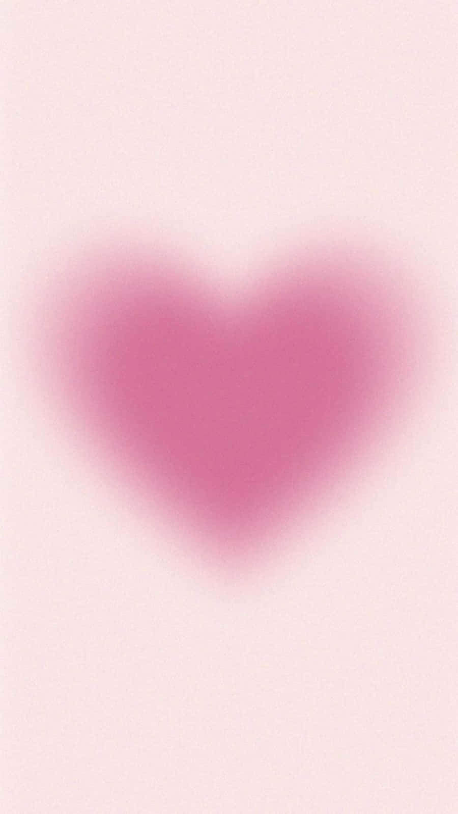 pink heart shape, soft pink, blurred edges, HD Phone Wallpaper