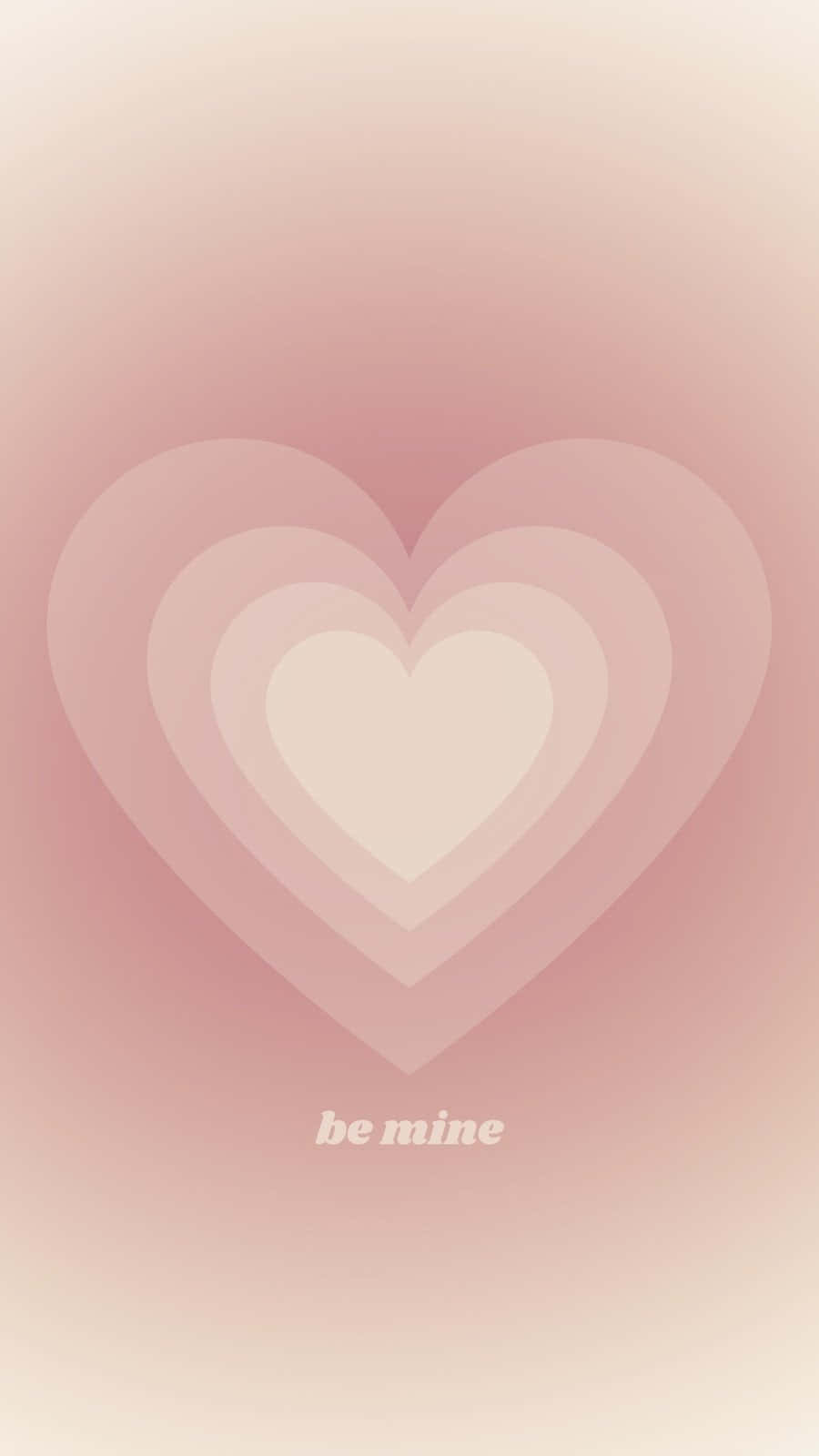 soft pink heart aura, pastel pink tones, concentric hearts, HD Phone Wallpaper