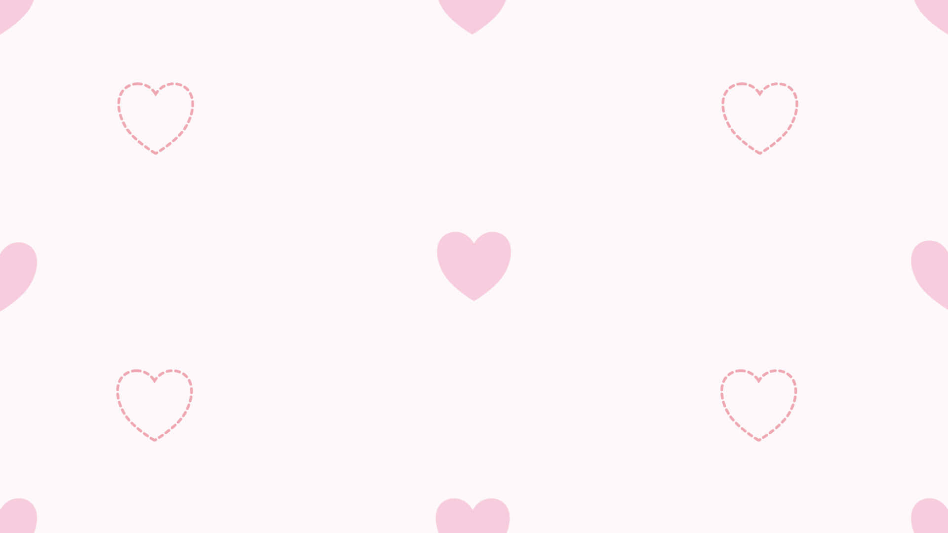 pink hearts pattern, pastel pink, solid hearts, Full HD Desktop Wallpaper