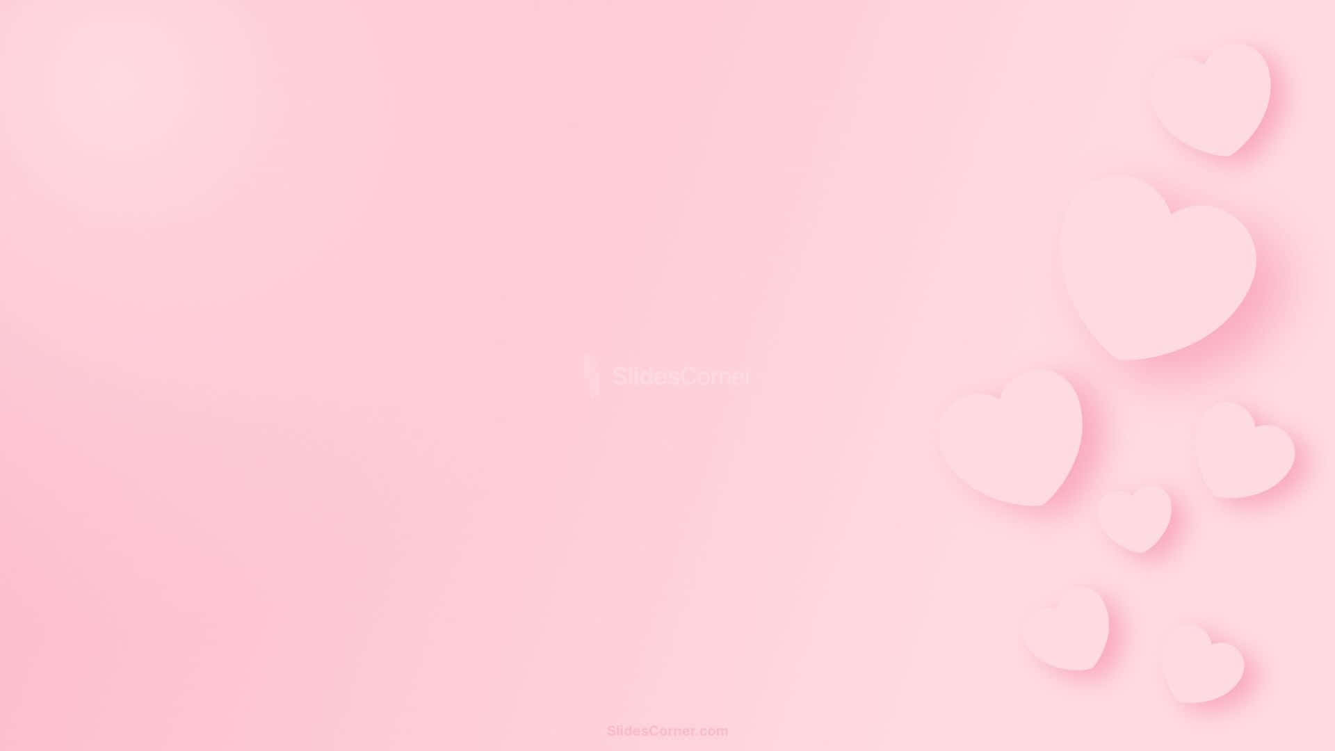 Pink Hearts Background, soft gradient pink, layered paper hearts, Full HD Desktop Wallpaper