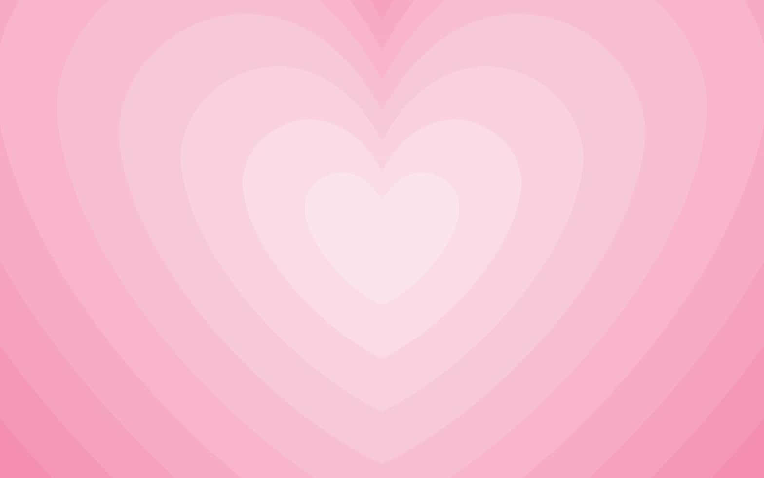 pink heart gradient, concentric hearts, pastel pink, HD Desktop Wallpaper
