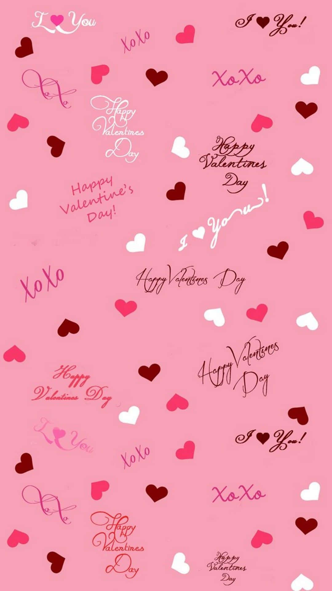 Pink Heart iPhone, Valentines Day, hearts, Full HD Phone Wallpaper