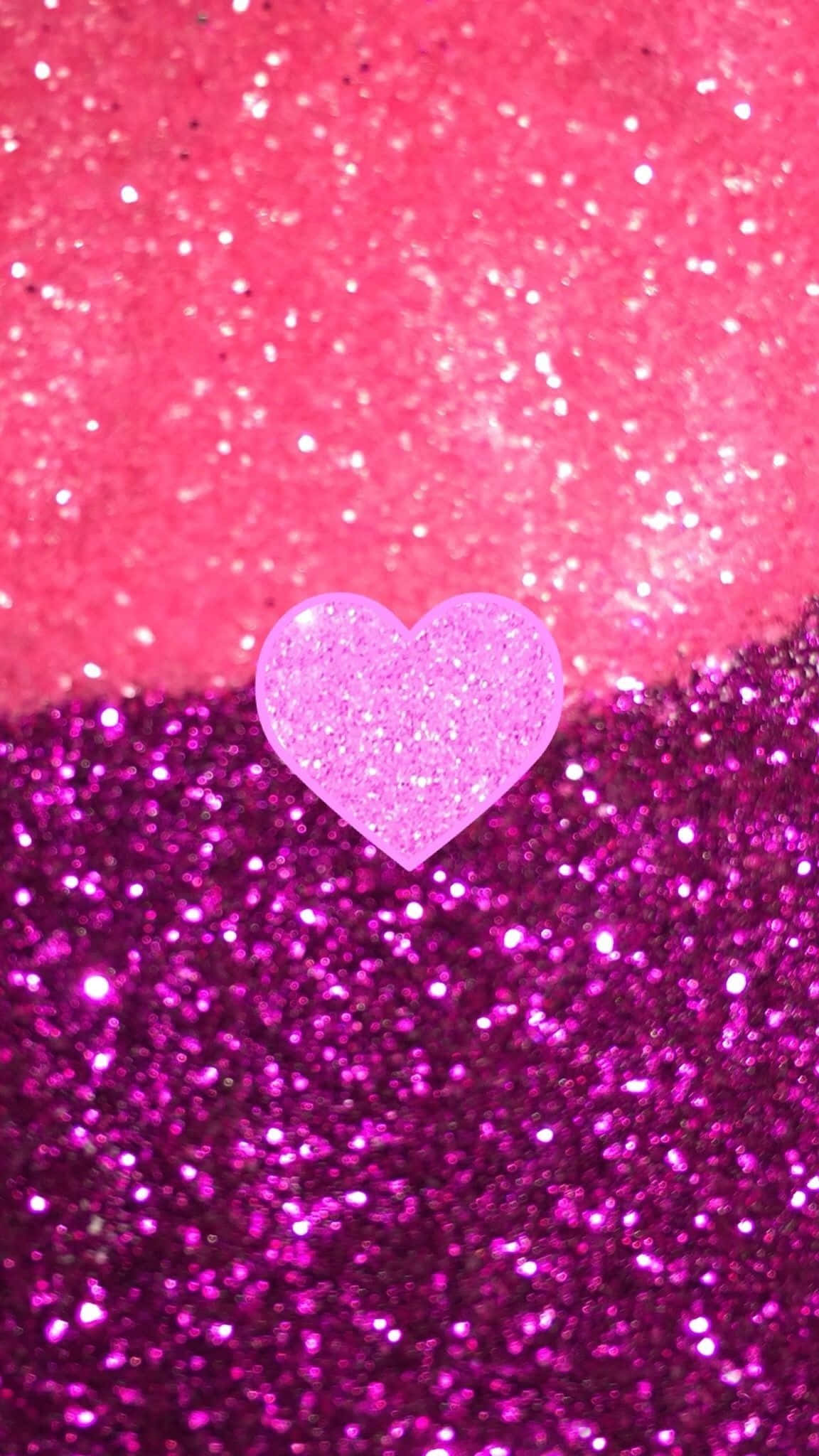 Pink Heart iPhone, glitter background, glittery heart, Full HD Phone Wallpaper