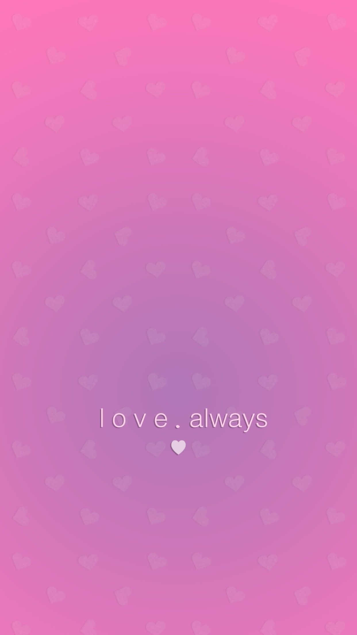 pink heart iPhone, soft pink to purple gradient, subtle heart patterns, Full HD Phone Wallpaper