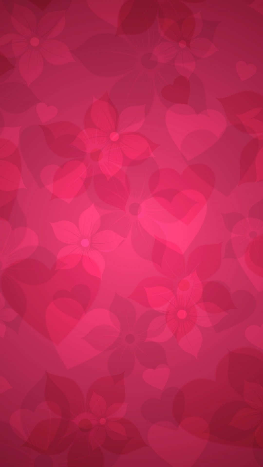 pink heart, Valentine's Day, gradient pink, Full HD Phone Wallpaper