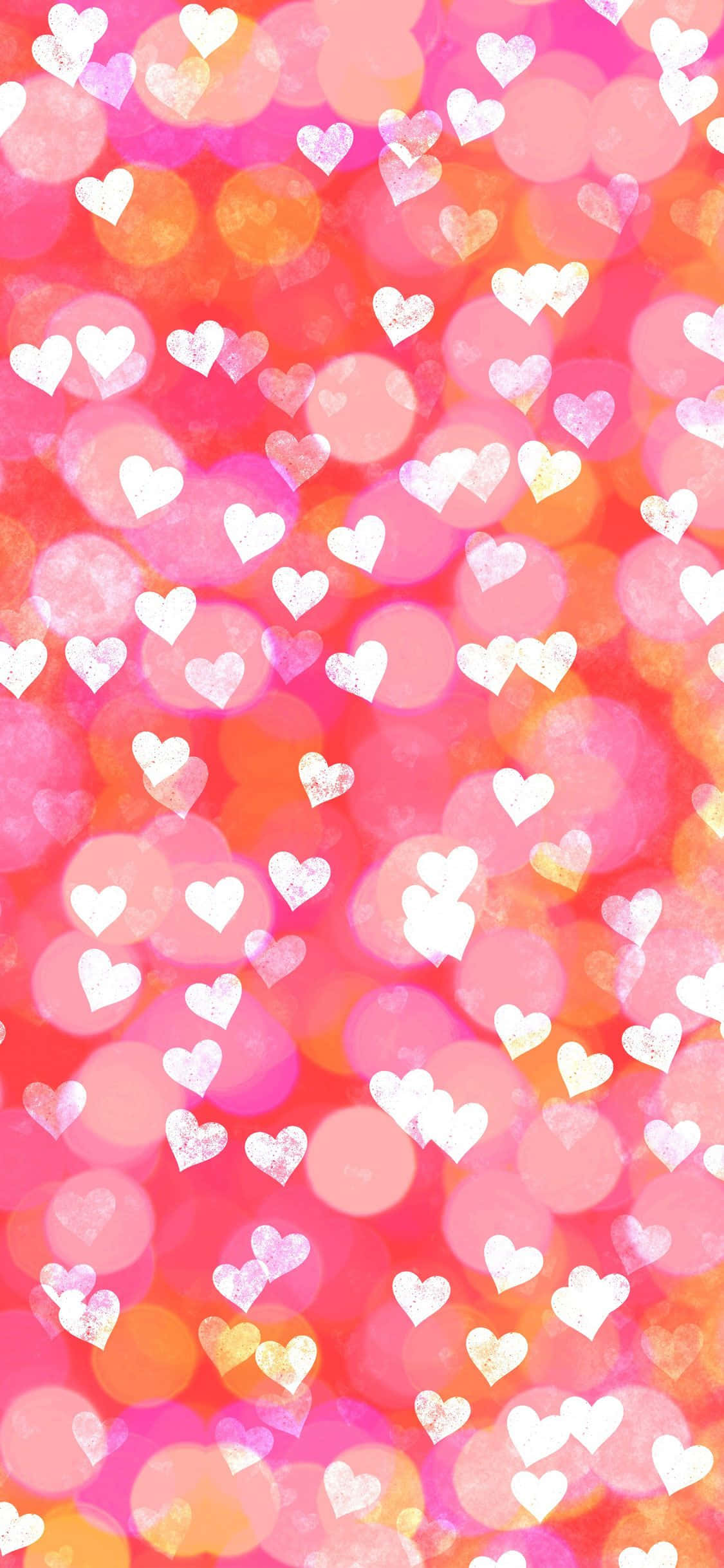 pink heart, iPhone, vibrant pink, Full HD Phone Wallpaper