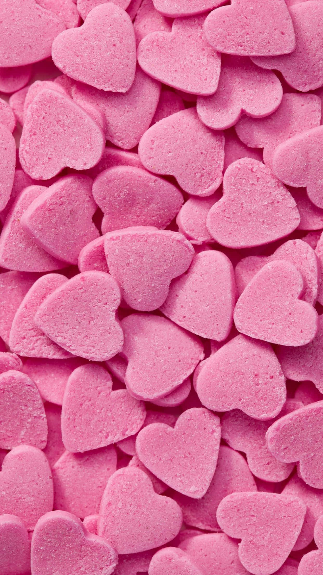 Pink Heart, iPhone, candy pink hearts, Full HD Phone Wallpaper