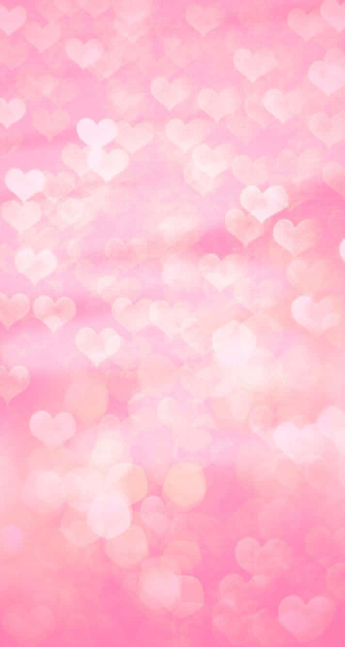 Pink Heart, iPhone, bokeh lights, HD Phone Wallpaper