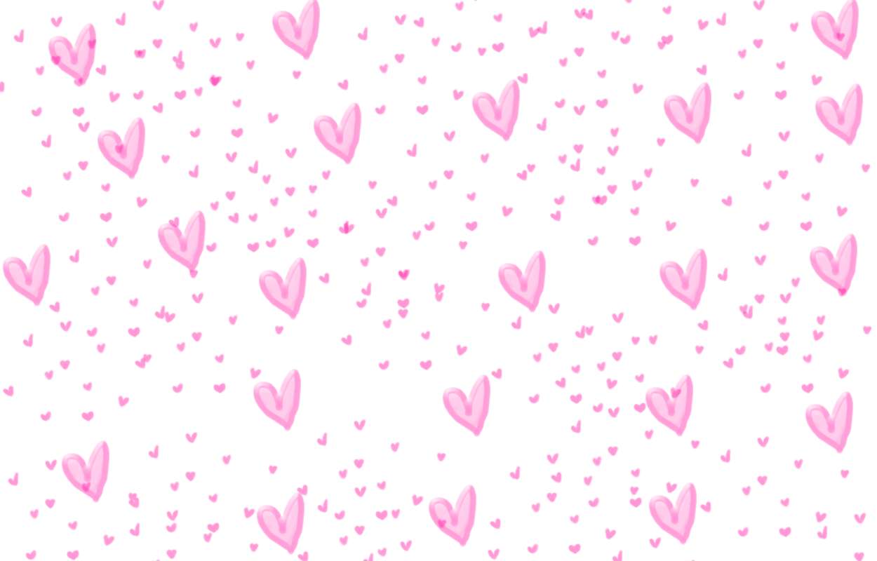 pink hearts, soft white background, whimsical pattern, SD Desktop Wallpaper