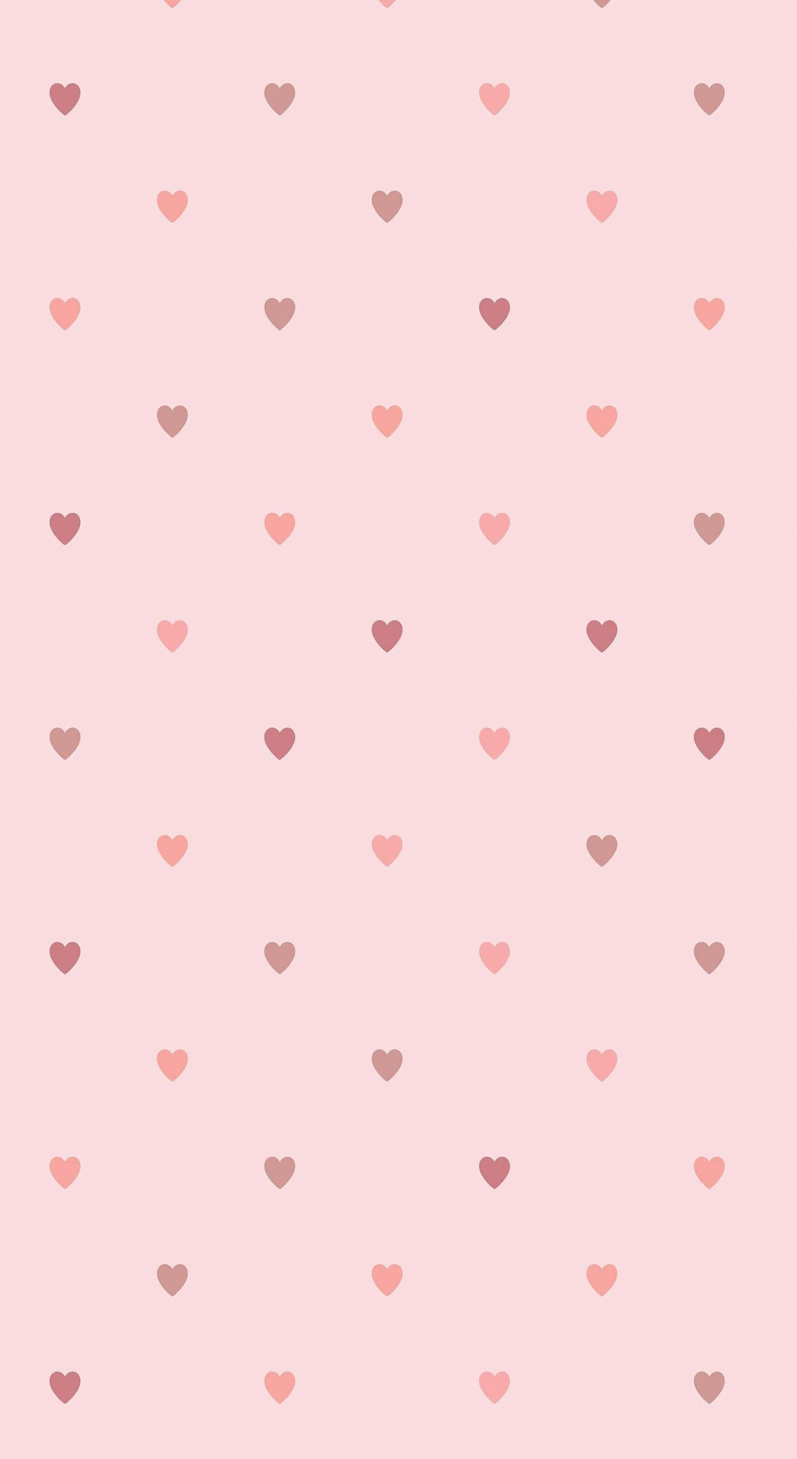 Pink Heart, iPhone, soft pink background, 2K Phone Wallpaper
