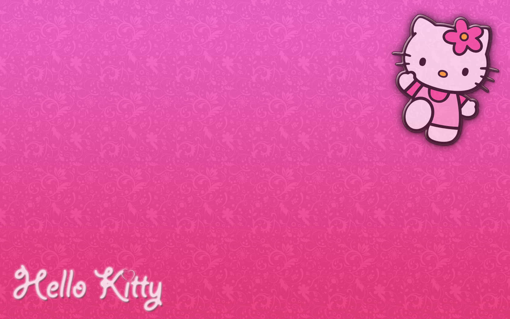 Hello Kitty, pink dress, flower headband, HD Desktop Wallpaper