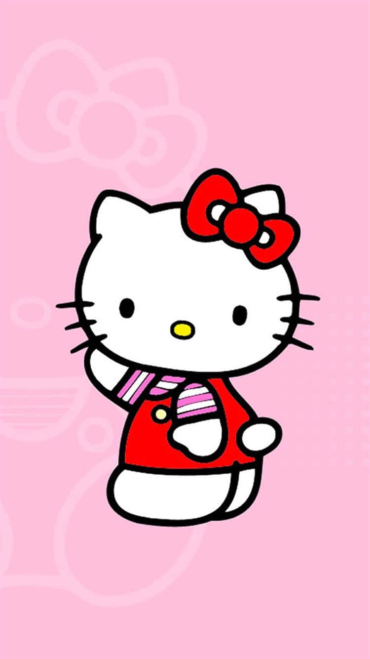 Hello Kitty, red outfit, bow, HD Phone Wallpaper