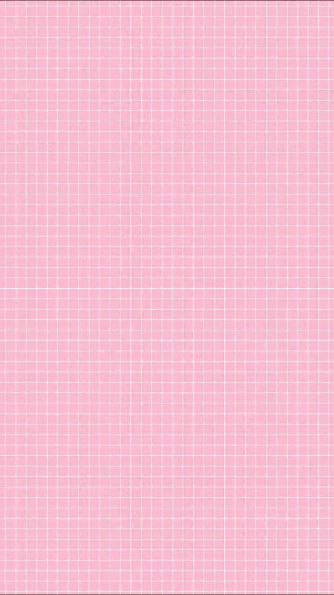 Pink iPhone Xr, soft pink background, subtle white grid pattern, Full HD Phone Wallpaper