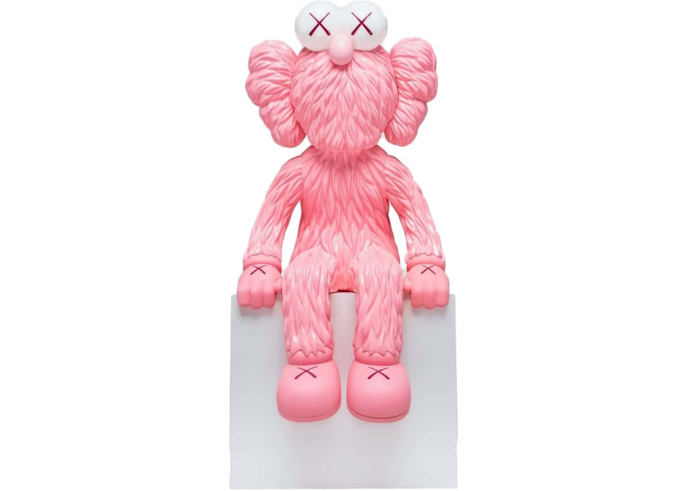 Kaws B F F Pink Figure, glossy pink, X'd eyes, HD Desktop Wallpaper