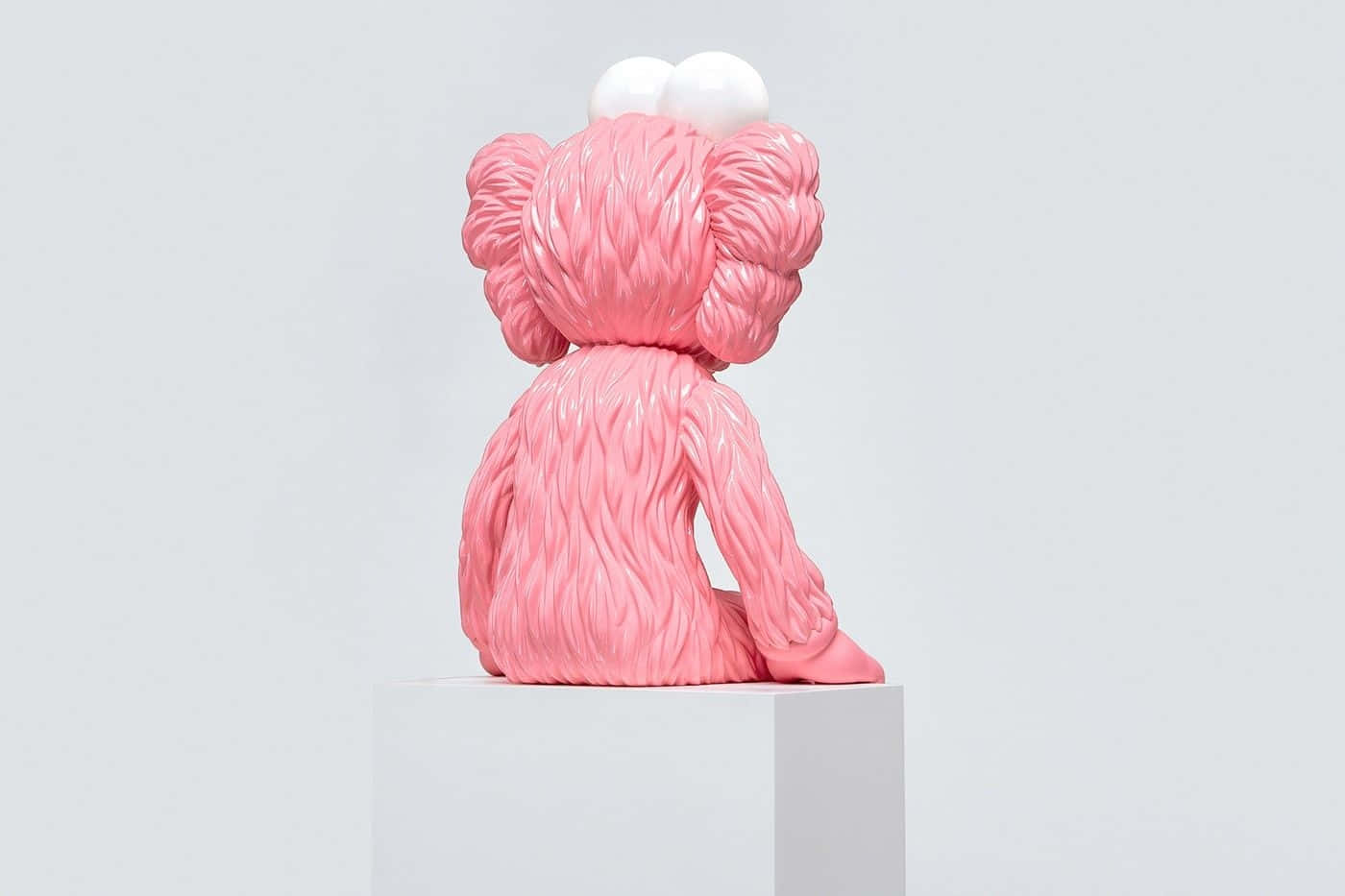 Pink Kaws, glossy pink, white eyes, HD Desktop Wallpaper