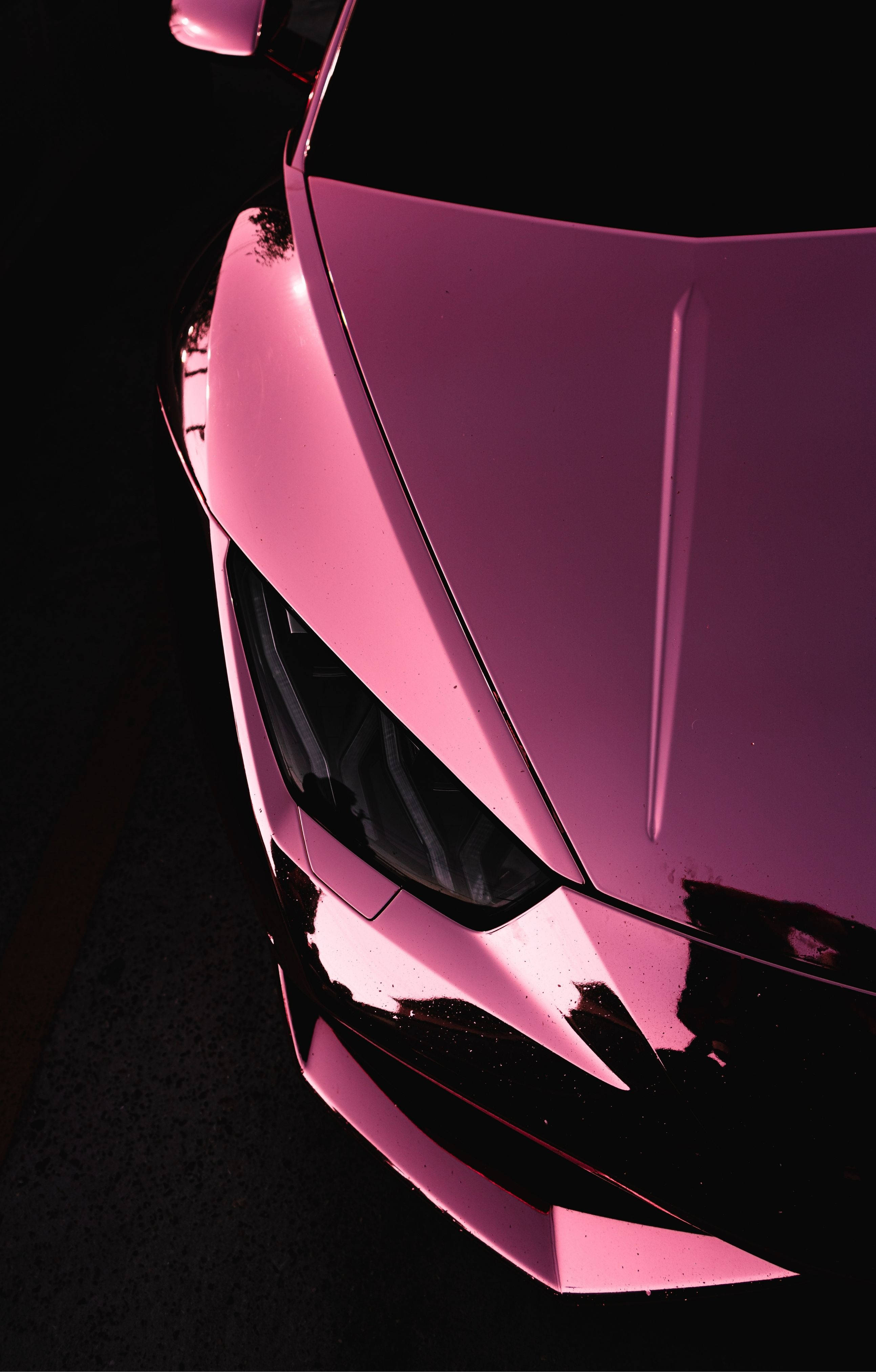 Lamborghini, pink, sports car, 4K Phone Wallpaper