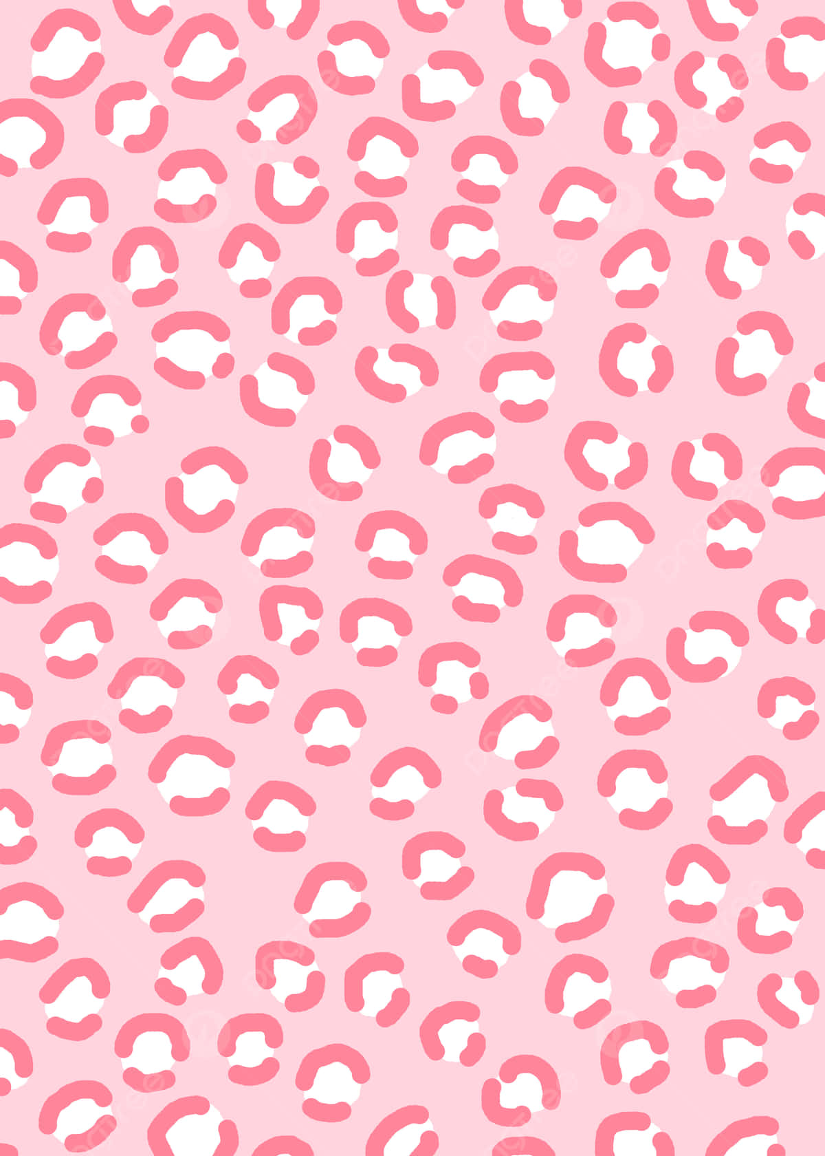 pink leopard print, white spots, pastel pink background, HD Phone Wallpaper