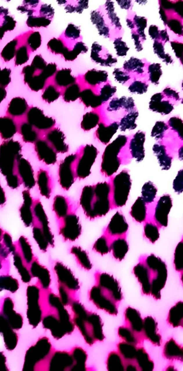 Pink Leopard Print, vibrant pink, black, HD Phone Wallpaper