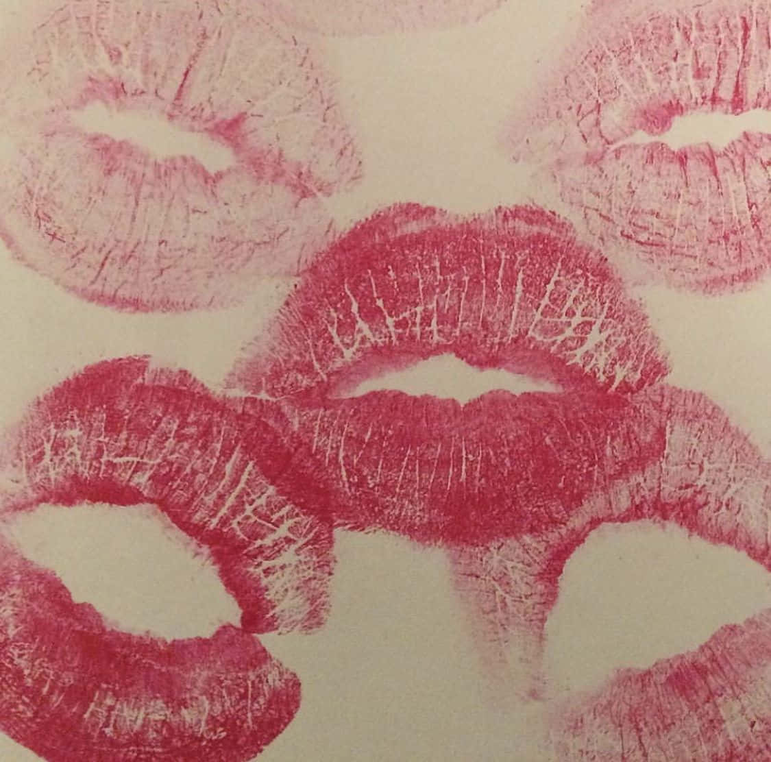 Pink Lips, vibrant pink, textured pink lipstick, SD Desktop Wallpaper