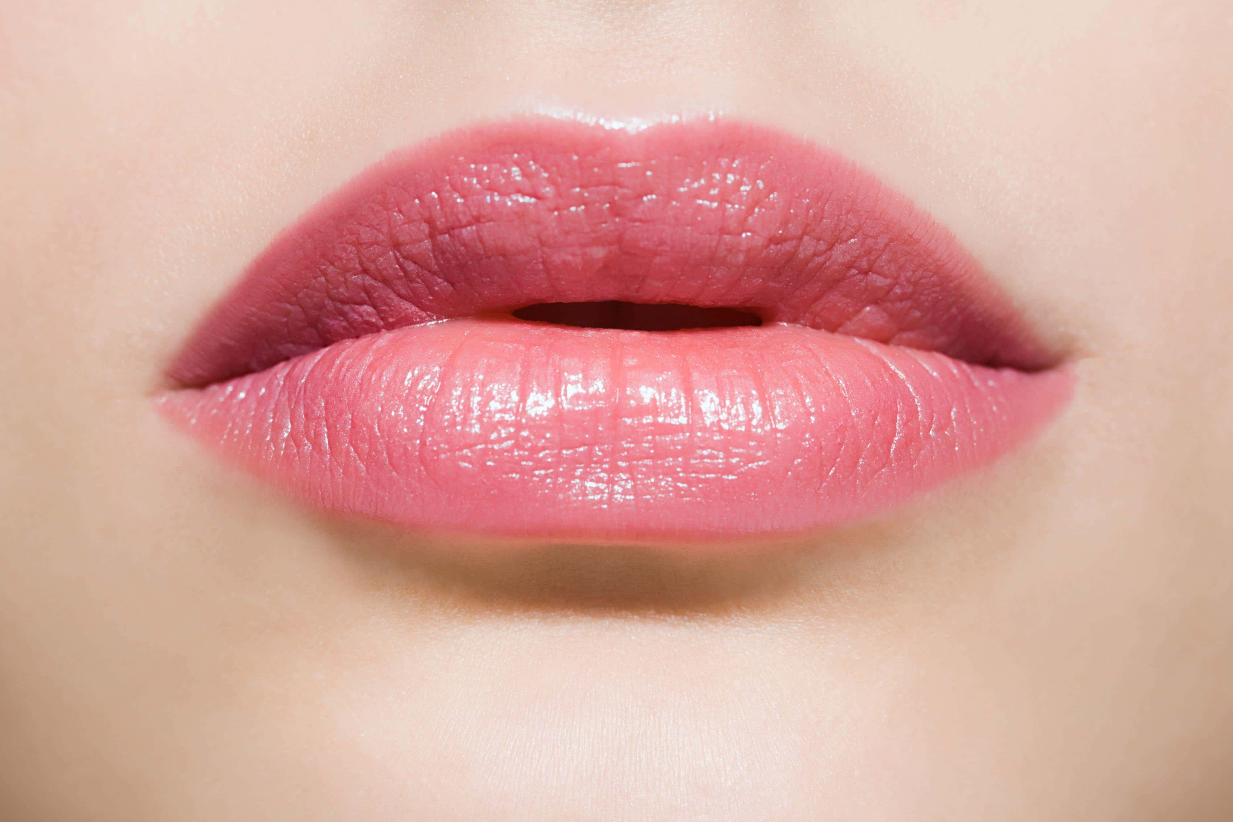 Pink Lips, glossy pink lips, smooth, 4K Desktop Wallpaper