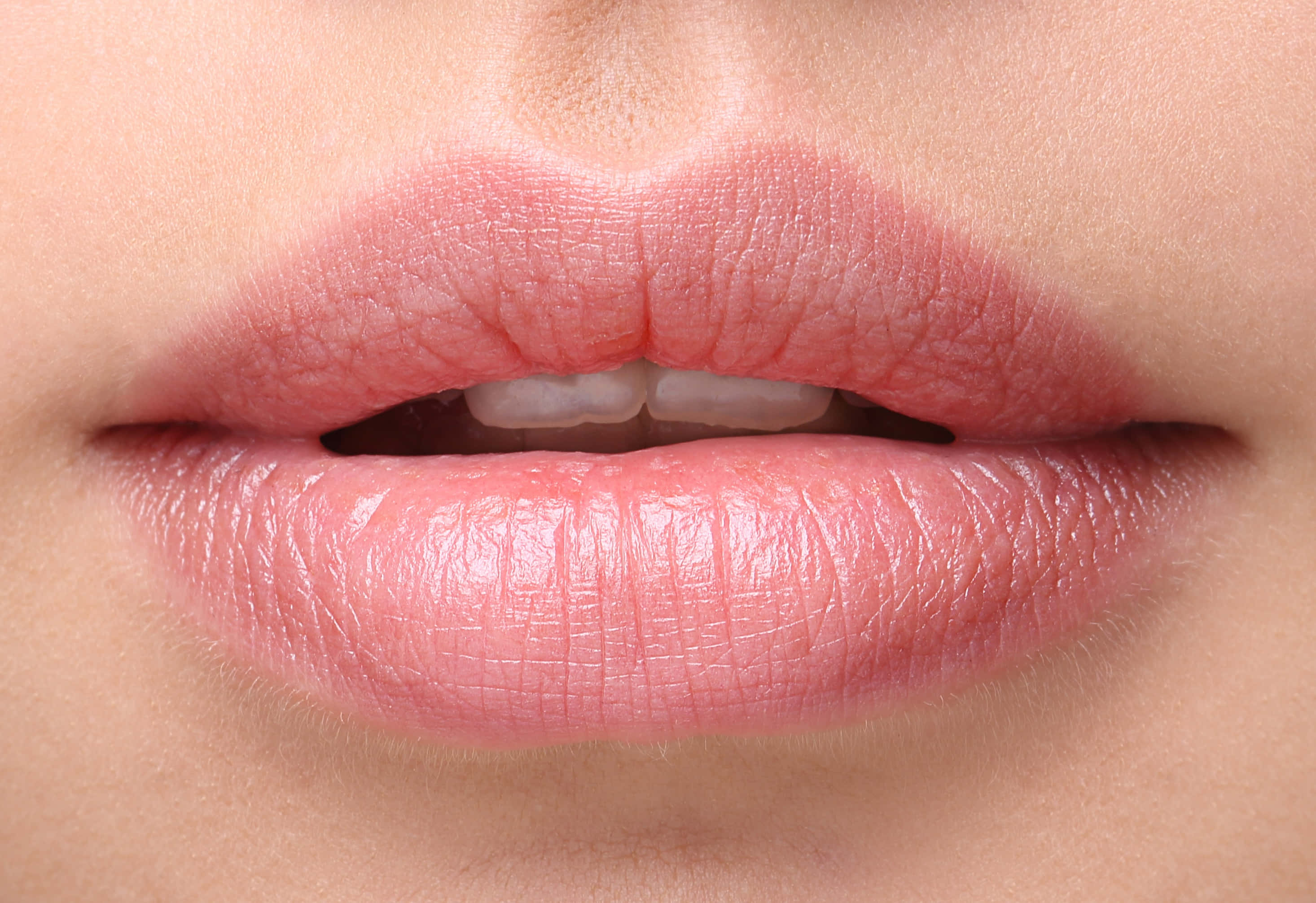 Pink Lips, soft pink lips, slightly parted, 2K Desktop Wallpaper