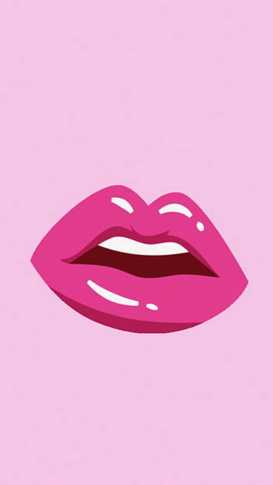 Pink Lipstick, glossy highlights, soft pastel pink background, HD Phone Wallpaper