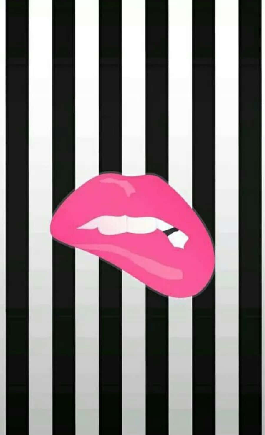 Pink Lipstick, vibrant pink lips, white teeth, HD Phone Wallpaper