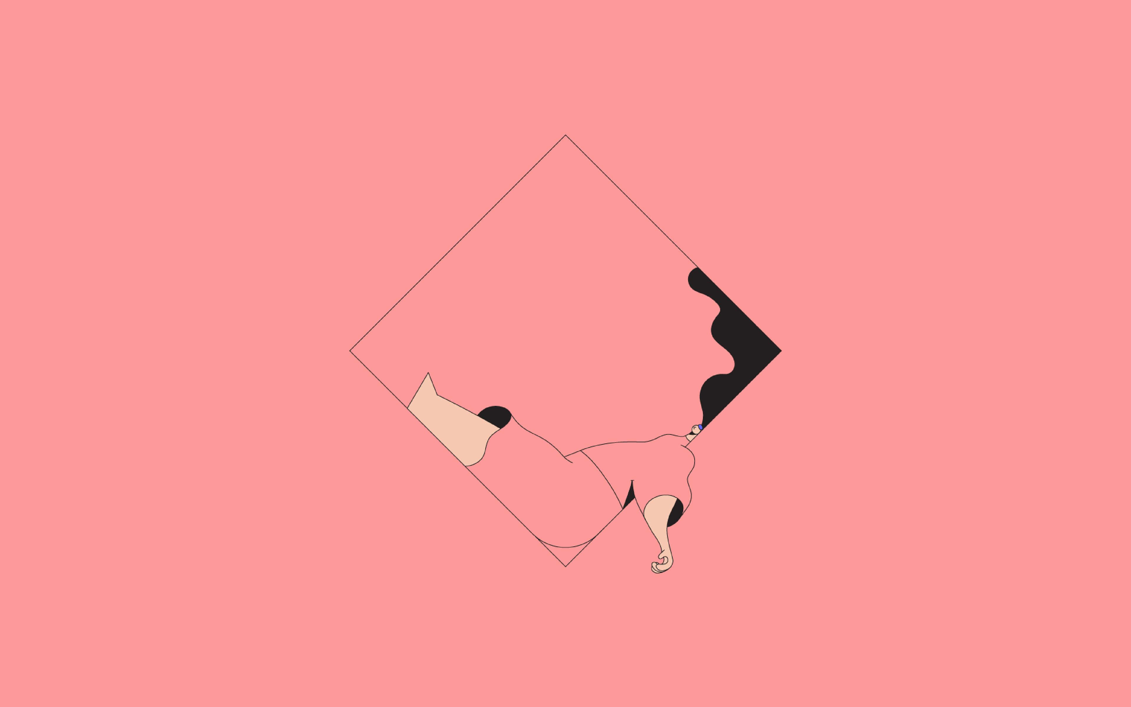 minimalist, pink, Macbook, 4K Desktop Wallpaper