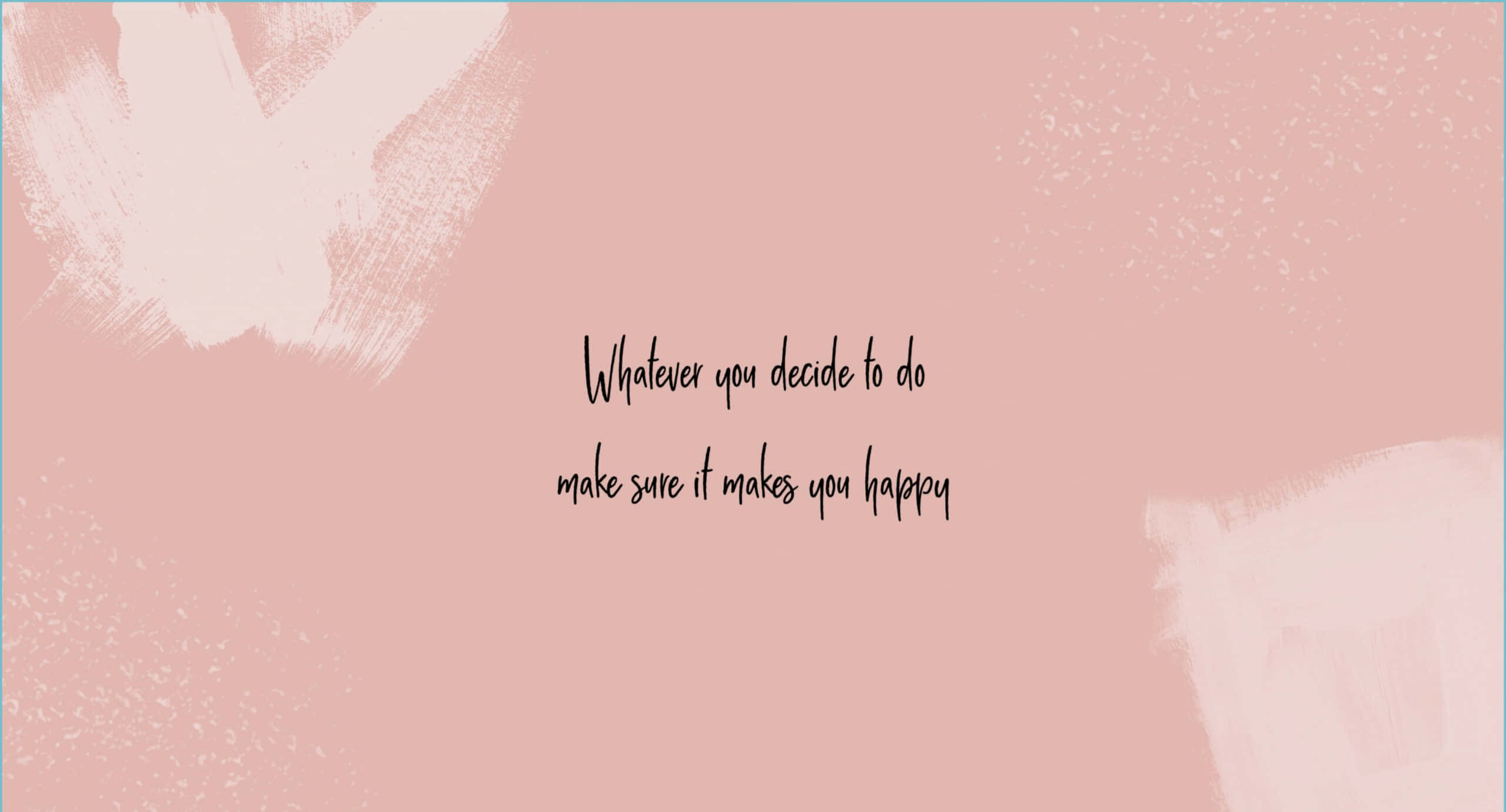 pink laptop, soft pink background, white brushstrokes, 2K Desktop Wallpaper