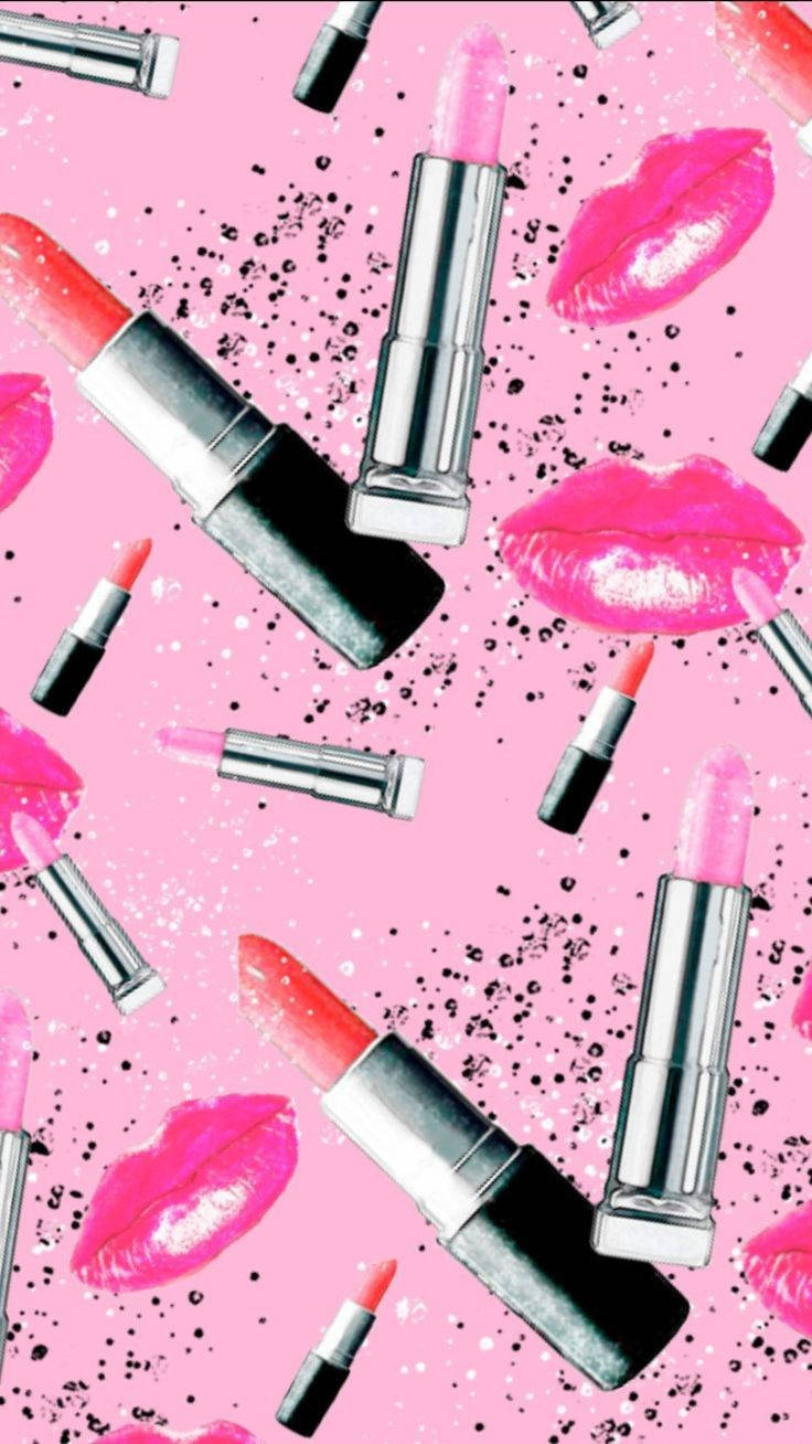 pink lipsticks, glitter, lipstick tubes, HD Phone Wallpaper