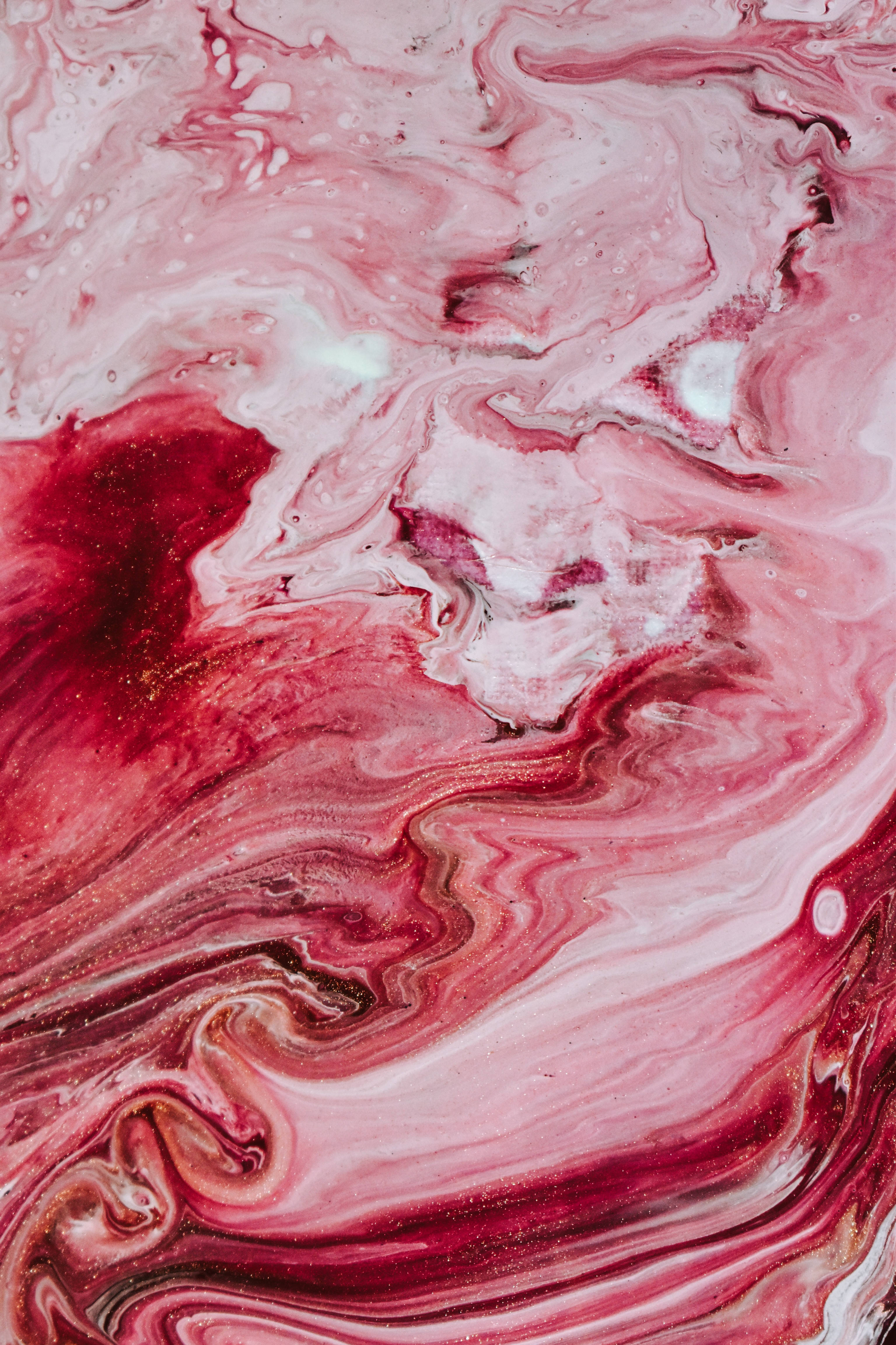 Pink Gold Marble, deep reds, pinks, 4K Phone Wallpaper
