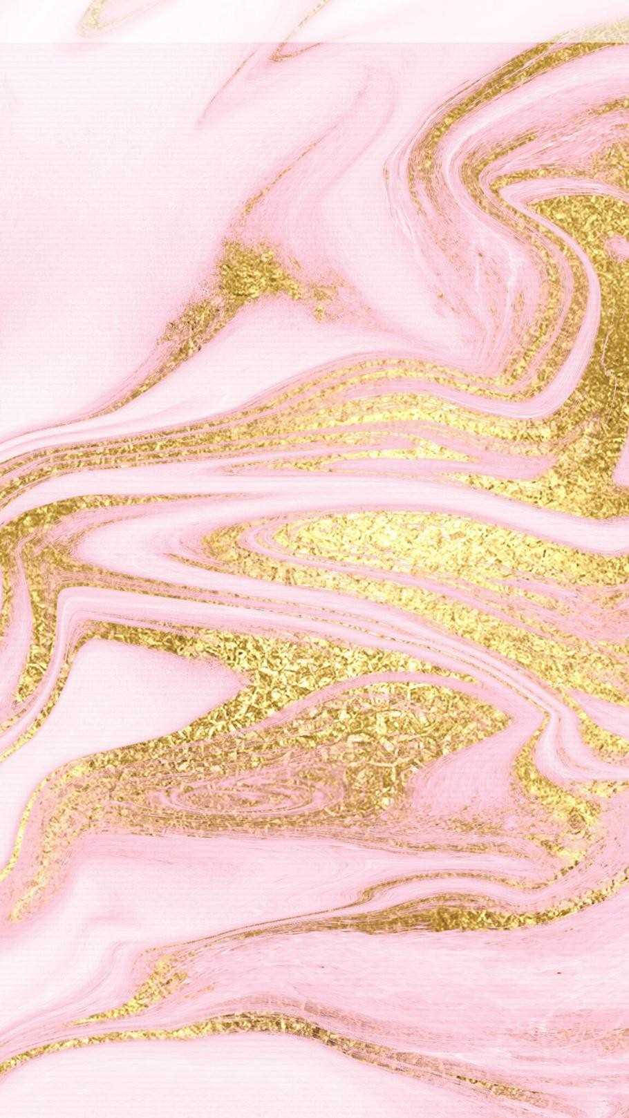 Pink Marble, gold glitter swirls, soft pink, HD Phone Wallpaper