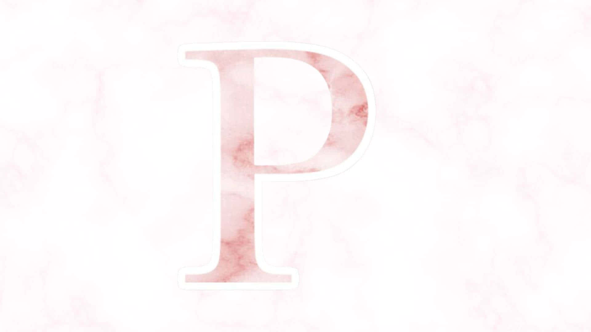 pastel pink marble, letter P, soft pink marble texture, Full HD Desktop Wallpaper