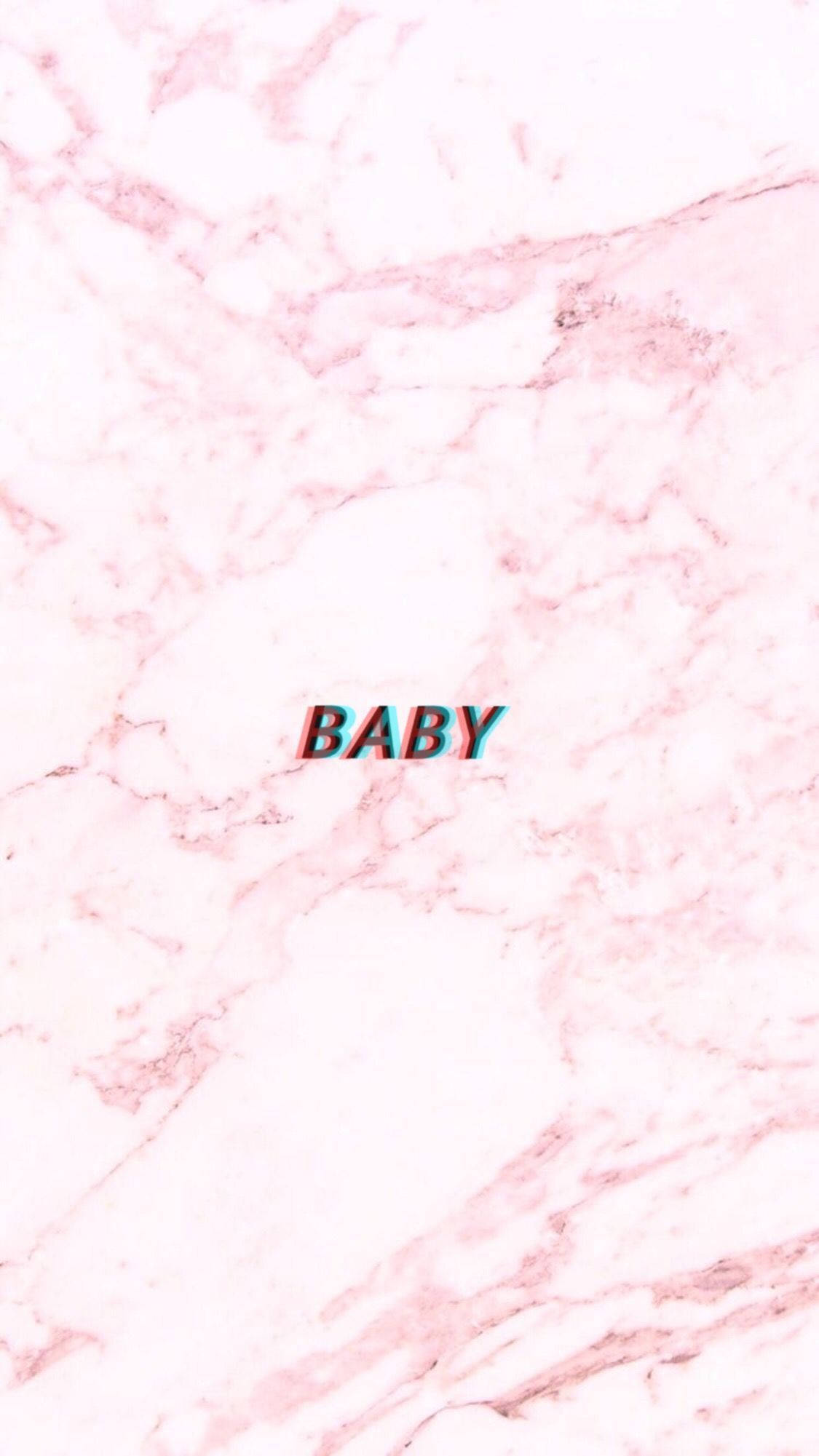 Pink Marble, iPhone, 3D glitch text, Full HD Phone Wallpaper