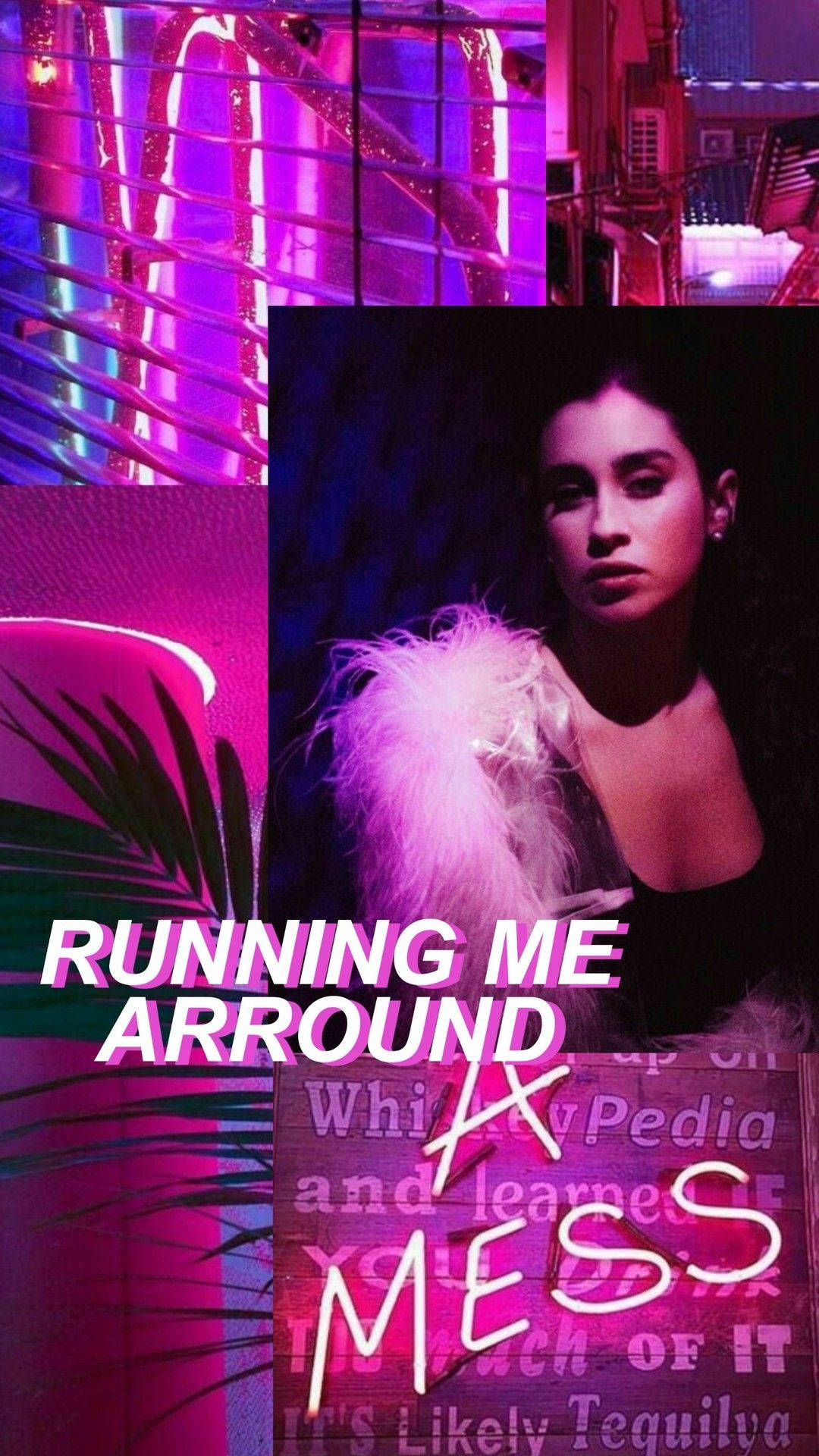 pink neon aesthetic, feather boa, neon-lit urban backdrop, Full HD Phone Wallpaper