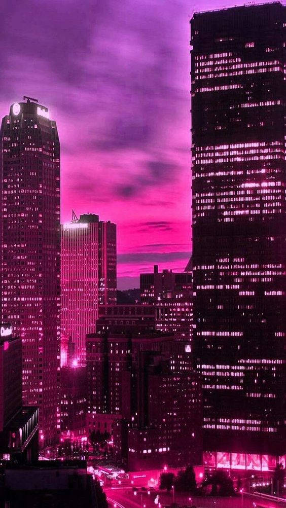 pink neon aesthetic, electric pink lights, surreal magenta sky, SD Phone Wallpaper