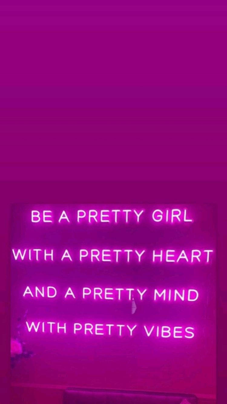 pink neon sign, motivational text, gradient purple background, HD Phone Wallpaper